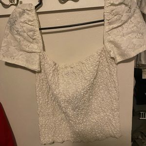 Lace Puff Sleeve Top